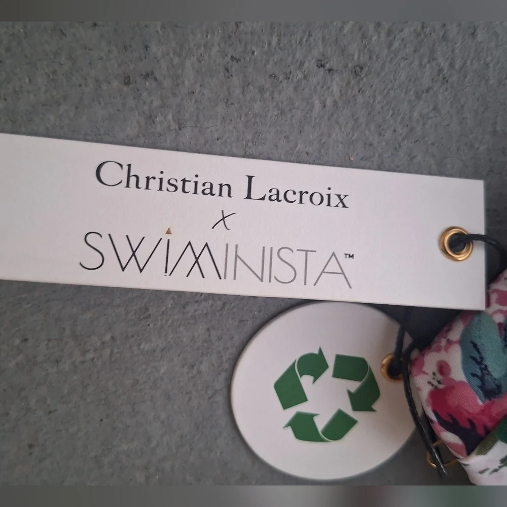 Swiminista Christian Lacroix Floral Girl's Bikini Top & Bottom Swimsuit 6 NWT